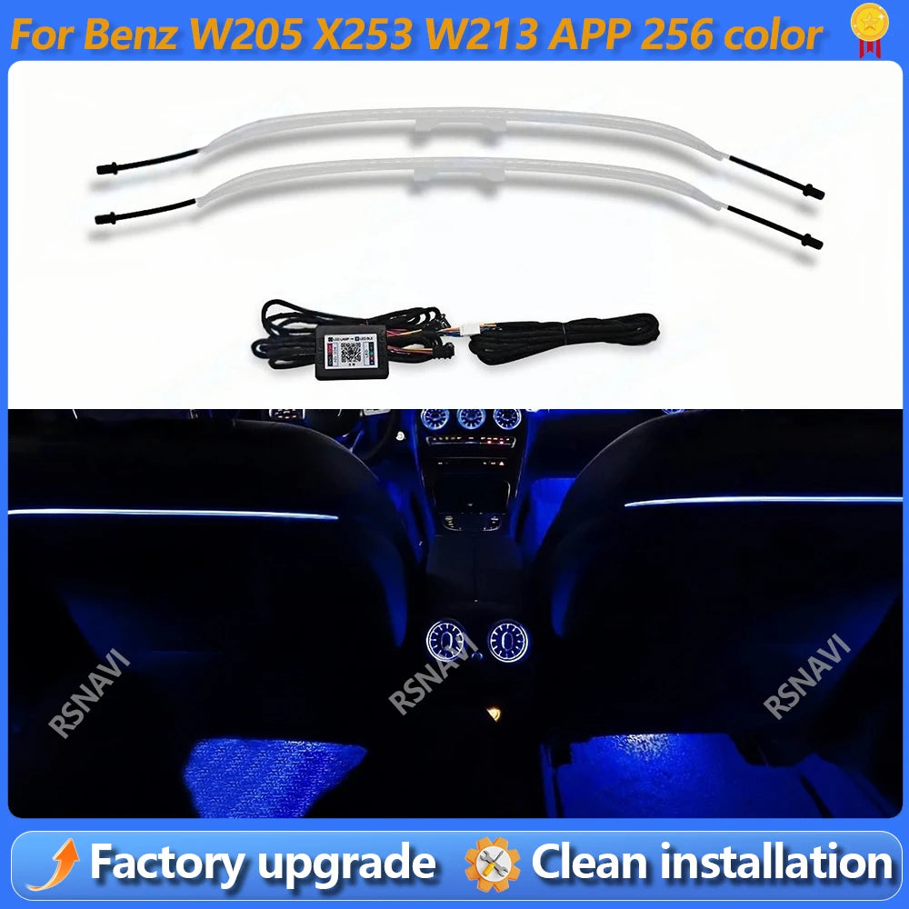 64/256 Colors LED Seat Back Lamp Backrest Ambient Light For Mercedes Benz C-Class W205 W206 GLC X253 X254 E-Class W213