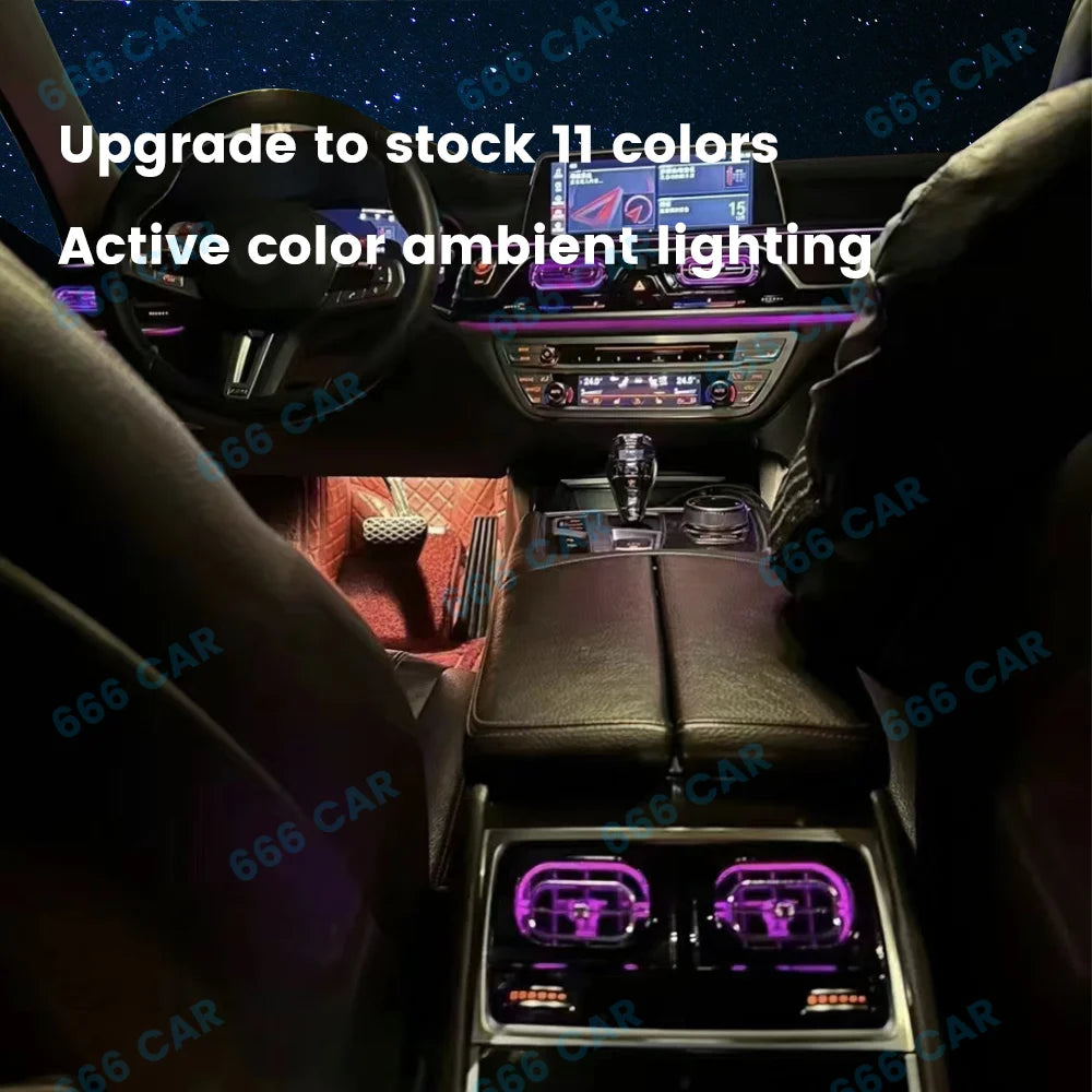 LED Colored Ventilation Opening For BMW G30 X3 X4 X5 X6 X7 G05 G06 G07 G01 G02 6GT Lndoor Ambient Light Modification
