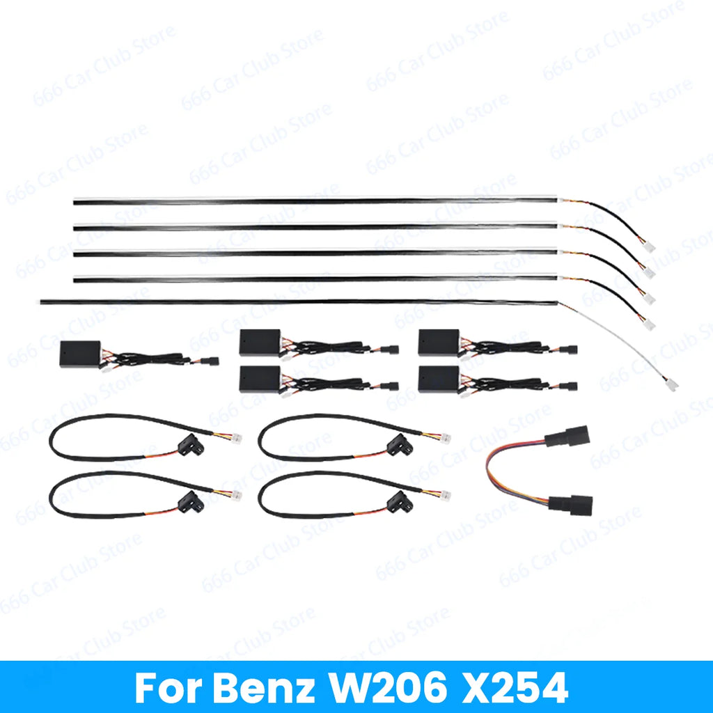 LED 64 Colour Active Style Ambient Lighting For Mercedes Benz C-Class W206 X254 GLC 2022+ Car Instrument Center Console Light