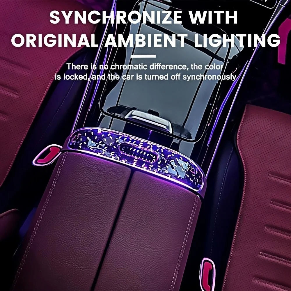 LED 64 Colours Ambient Lights For Mercedes Benz GLC X254 C Class W206 Car Center Console Saddle Light Interior Decorative Lamp