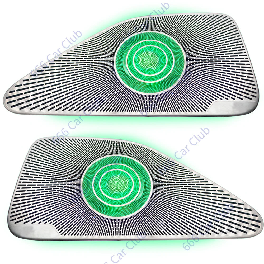 64 Colours LED Metal Speaker Cover For Mercedes Benz 2021 S-Class W223 S450L S500 Door Midrange Interior Audio Decorative Shell