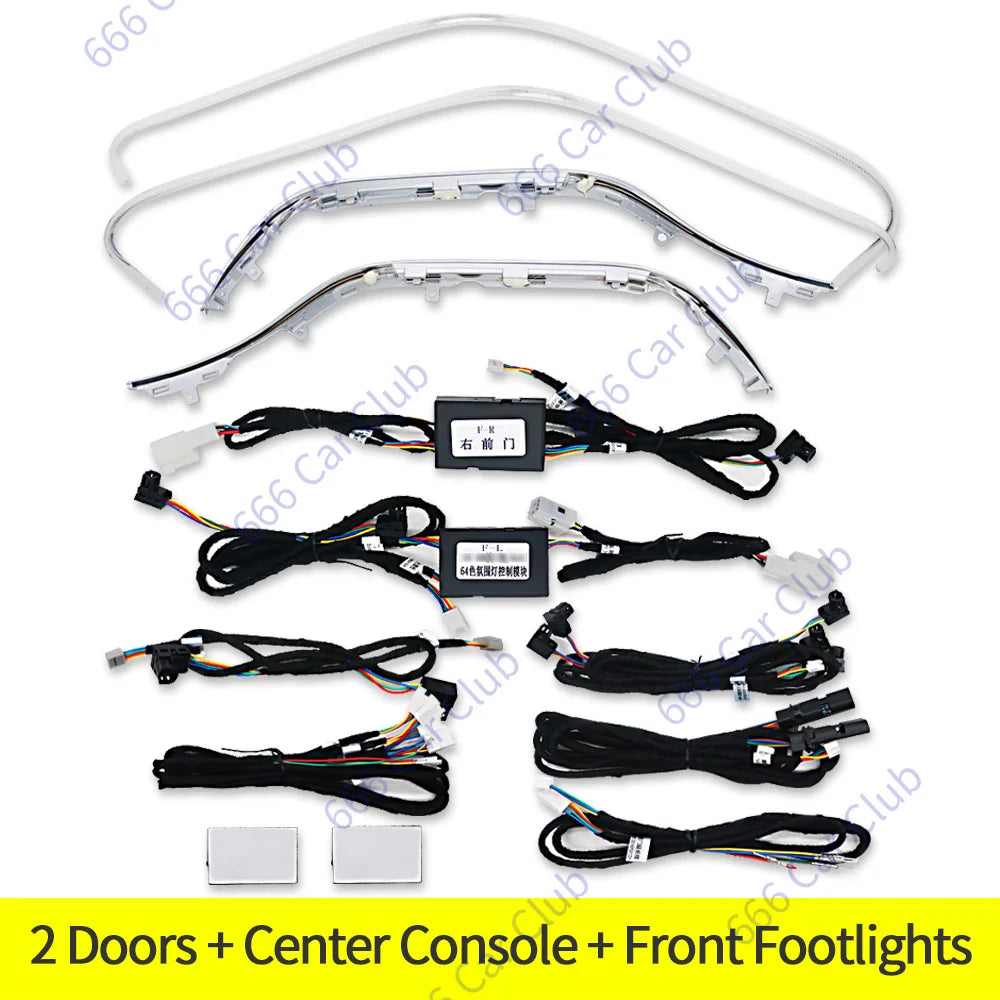 3/12/64 Colour Car LED Ambient Light For Mercedes-Benz C GLC Class Coupe W205 C43 C63 X253 LED Air Vent Speaker Decorative Lamp