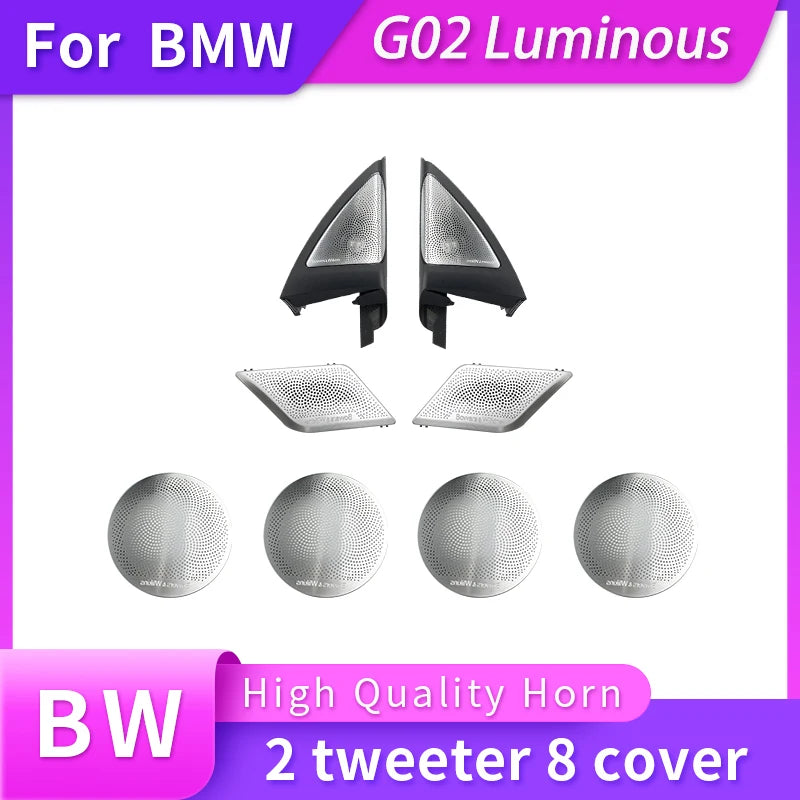 High Quality Door Panel Loundspeaker Tweeter Subwoofer LED Horns Speakers Luminous Speaker Cover For BMW X3 G01 3 Series X4 G02