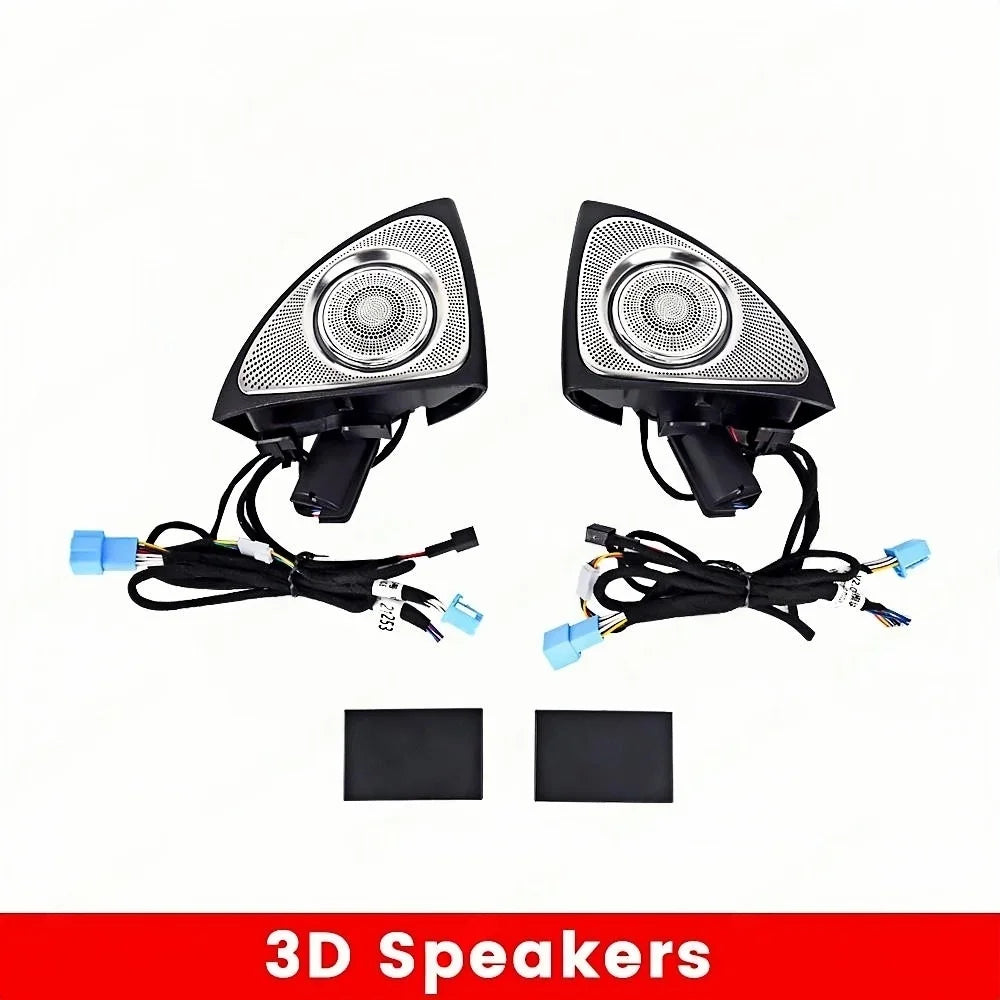 7/64 colors For Benz W222 S-Class S400 S450 Ambient Light 4D Rotary Speaker Atmosphere Lamp Air Vent Tweeter Car Interior Light