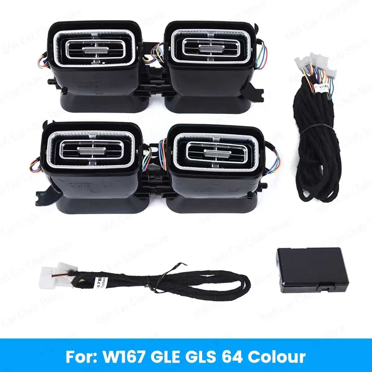 3/64 Color LED Air Vents for Mercedes Benz W205 W213 W222 W117 W176 X156 W206 W167 Interior Lighting Upgrade