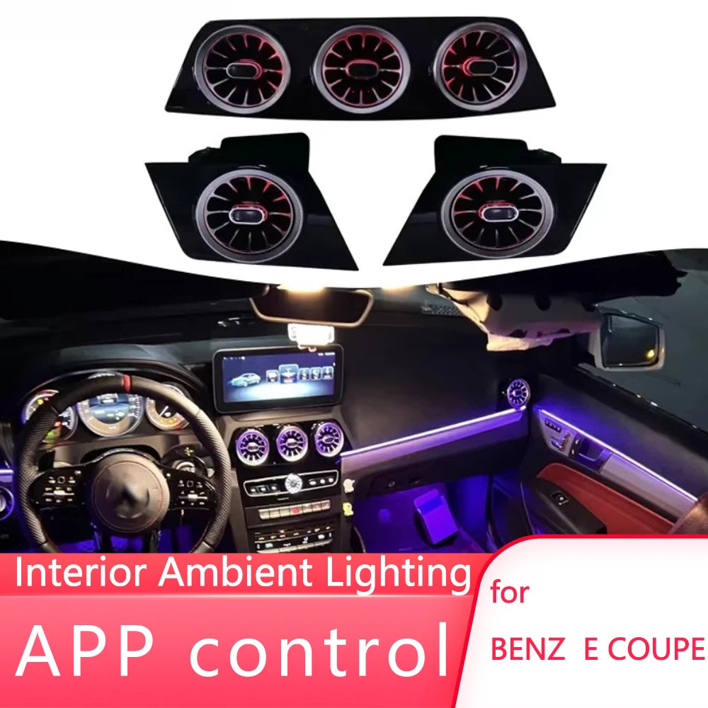 Upgrade Interior Air Vent Light Kit For Mercedes-Benz E-Class Coupe W207/CGI Cabriolet 2009-2016 Interior LED Ambient Light