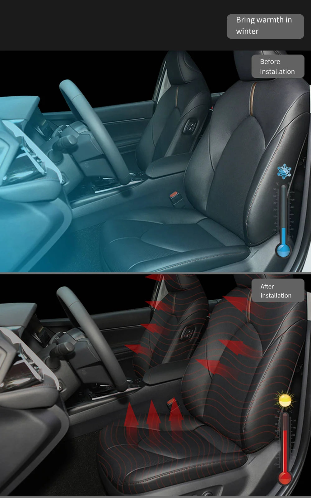 Car Seat ventilation Cooling Blower For Toyota Camry 2018-2023 2 Seat Intelligent Backrest fan specail button control
