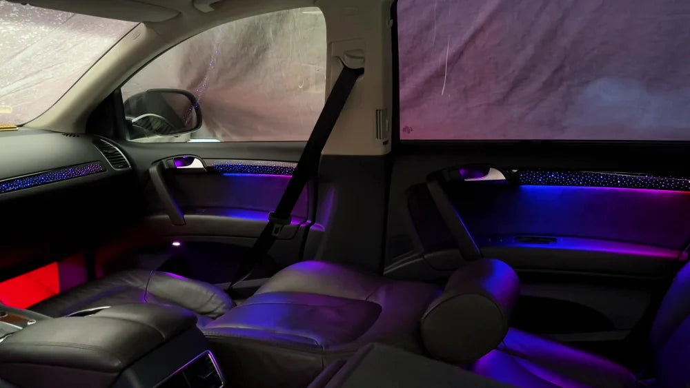 Ambient Lights OEM Size 18 Leds Galaxy Rainbow Kit For Audi Q7 2006-2015  LED Dashboard Door Panel Decoration Atmosphere Lamp