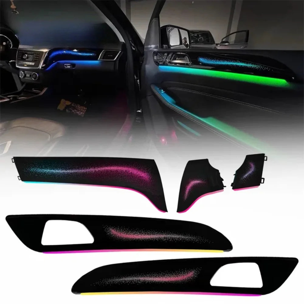 RHD Car Interior LED Lighting For Mercedes-Benz X166 RHD ML/GL/GLE/GLS 2012-2019 Models 64-color Symphony Ambient Lighting Kit