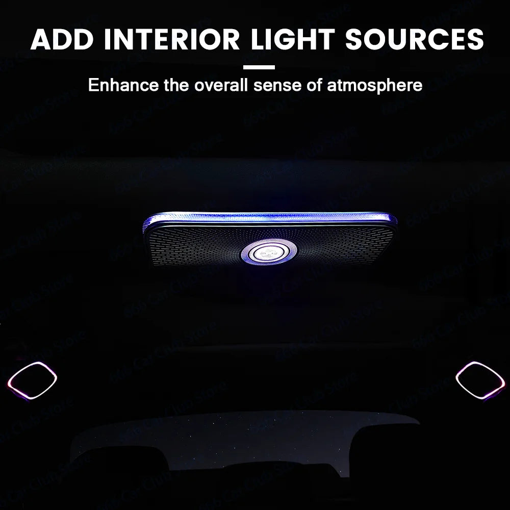 Original 64 Colours Car Roof Surround Speaker For Mercedes-Benz C-Class W206 X254 GLC Car LED Speaker Cover 3 Piece Set Part