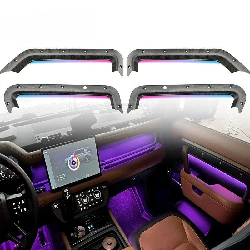 Carbon Fiber Ambient Lighting Kit for Land Rover Defender Station Wagon L663 2020-2025 Model Auto Interior LED Light Kit