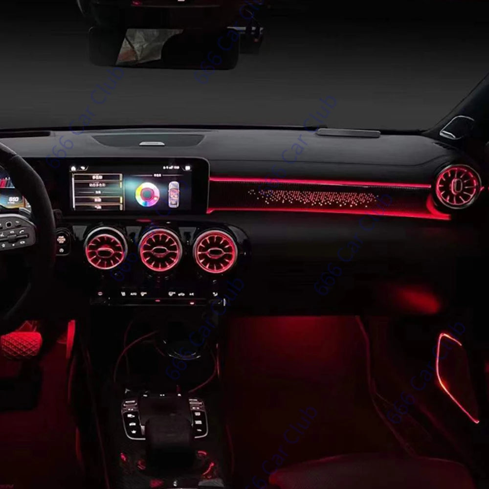 64 Colors For Mercedes-Benz A-Class RHD W177 A Class LED Atmosphere Lamp Outlet Advanced Ambient Light Right-Hand Drive