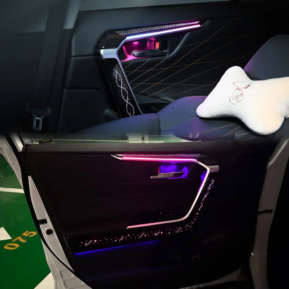 Auto Interior LED Atmosphere Lighting For Toyota RAV4 Wildlander 2020-2025 High-Quality 64-color Symphony Car Ambient Light