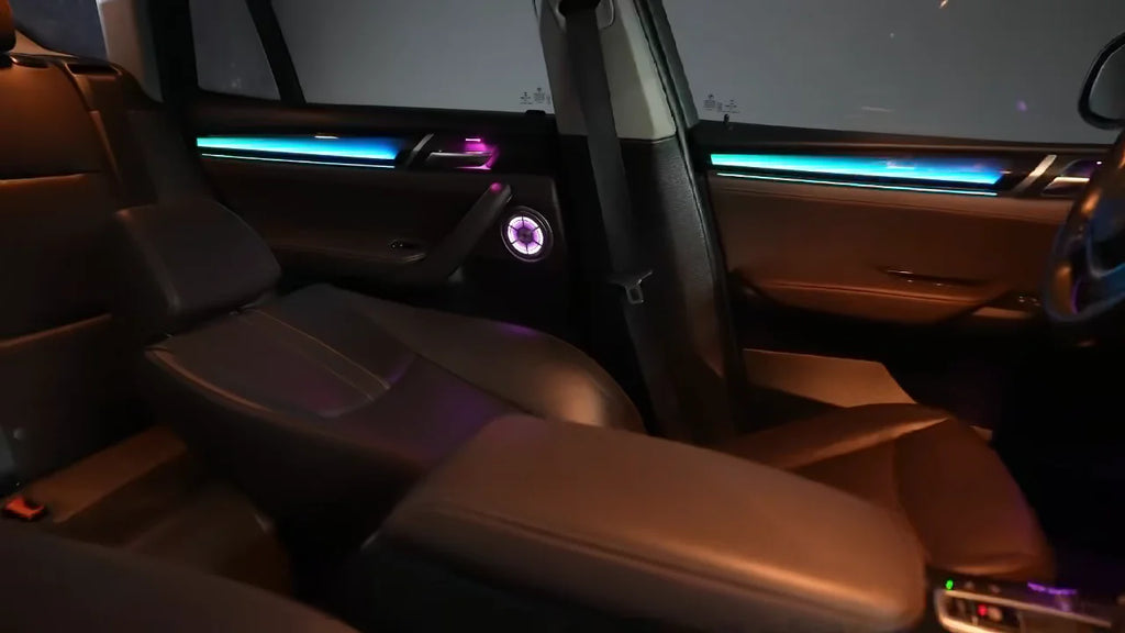 Upgraded Car Interior Ambient Lighting for BMW X3/X4 F25/F26 2012-2017 Models Dynamic Symphony 64-color Ambient Light Kit