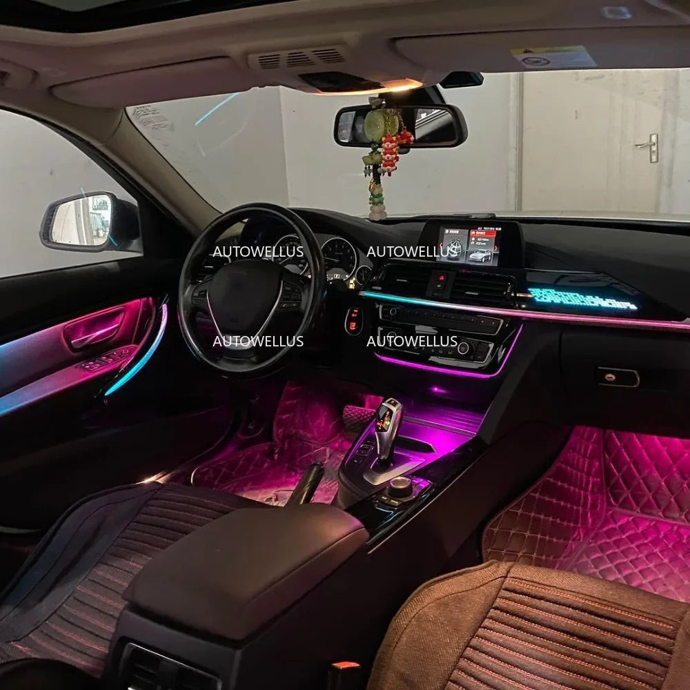 64 Color Dynamic LED Ambient Light for BMW 3 Series 3GT 4 Series F30 F34 F36 Auto Interior Atmosphere Lighting Systems