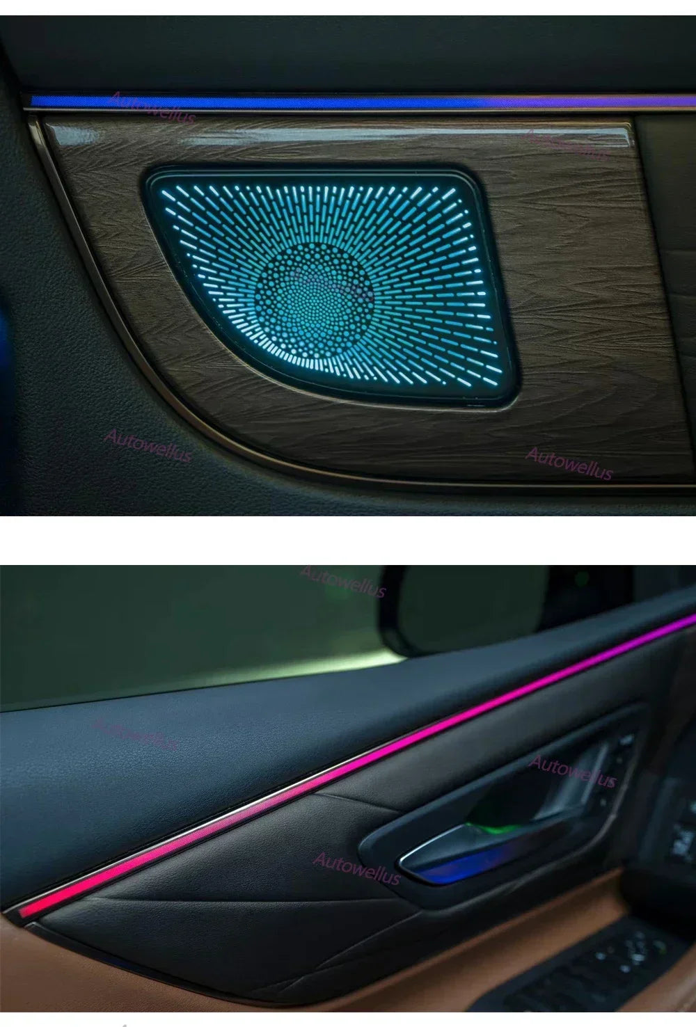 Auto AccessariesLHD/RHD For Toyota Alphard/VELLFIRE 40 Series 2023+ Dynamic Color Complete Set Of Interior Ambient Lights Led D
