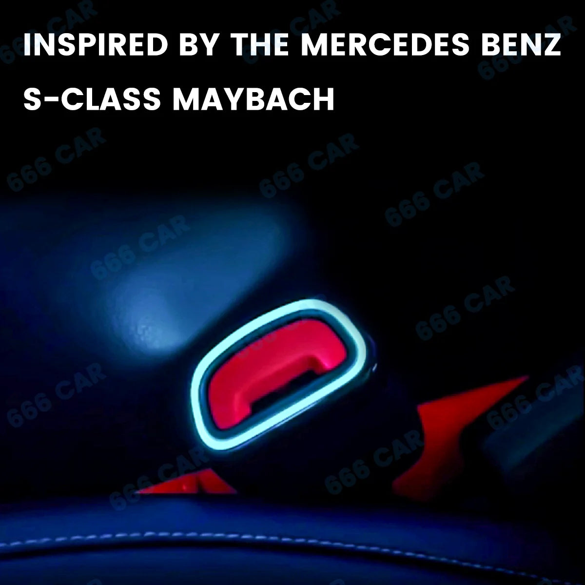 LED Seat belt Buckle Ambient Light For Benz/W205/W206/W214/GLC/EQE/CLS/GT Automotive Safety Buckle Decorative Light Accessories