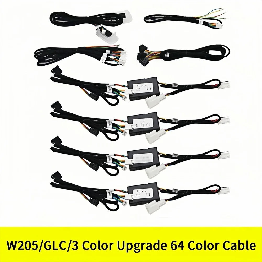 Ambient Light 3/12/64 Colours For Mercedes-Benz C/GLC Class Coupe W205 C43 C63 X253 LED Vents Speaker Decorative Light Retrofit