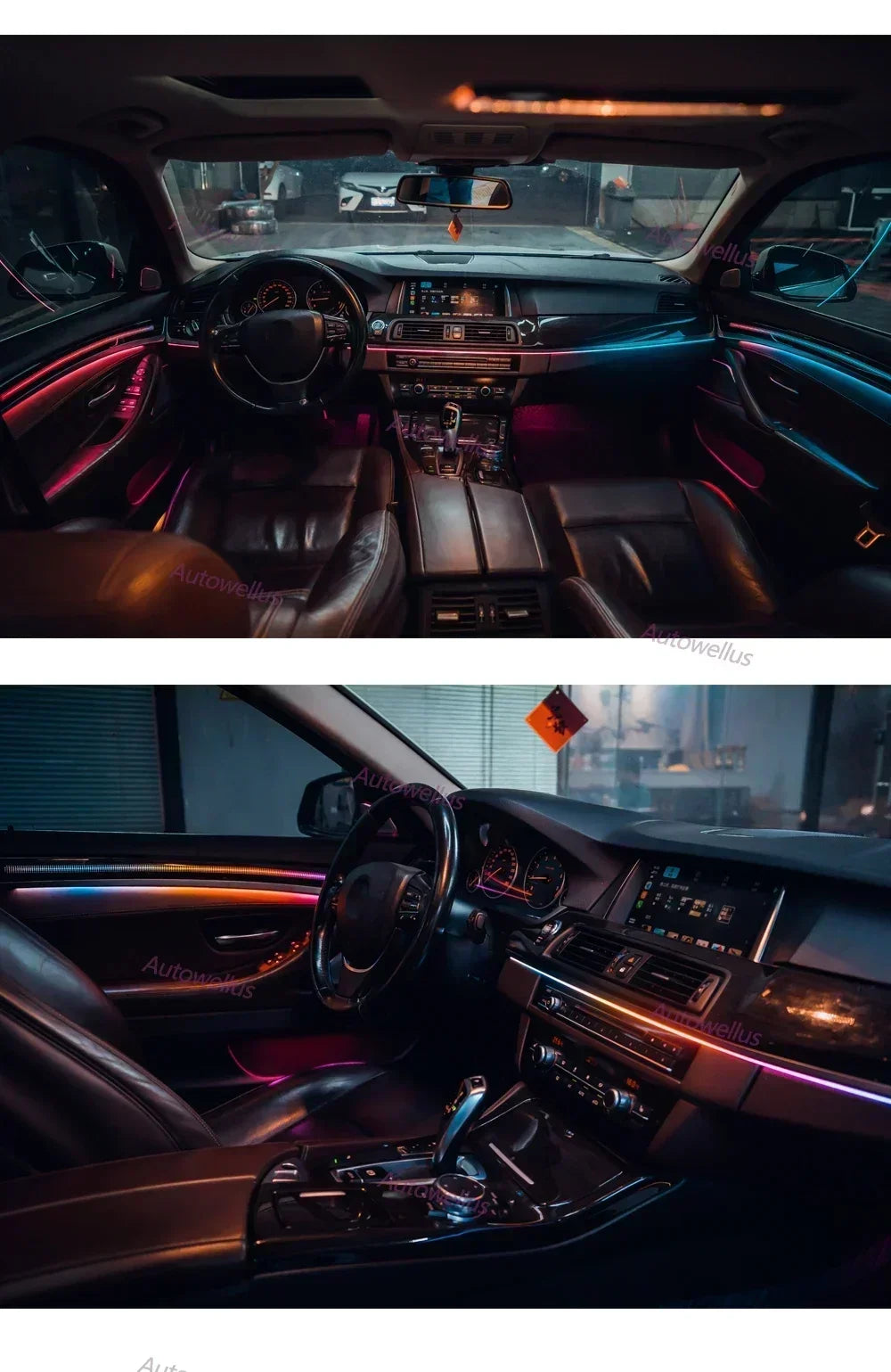 Auto Accessaries64-Color Dynamic Car Interior Ambient Light Kit For BMW F10 - Door Panel & Environment Lighting System With Turb