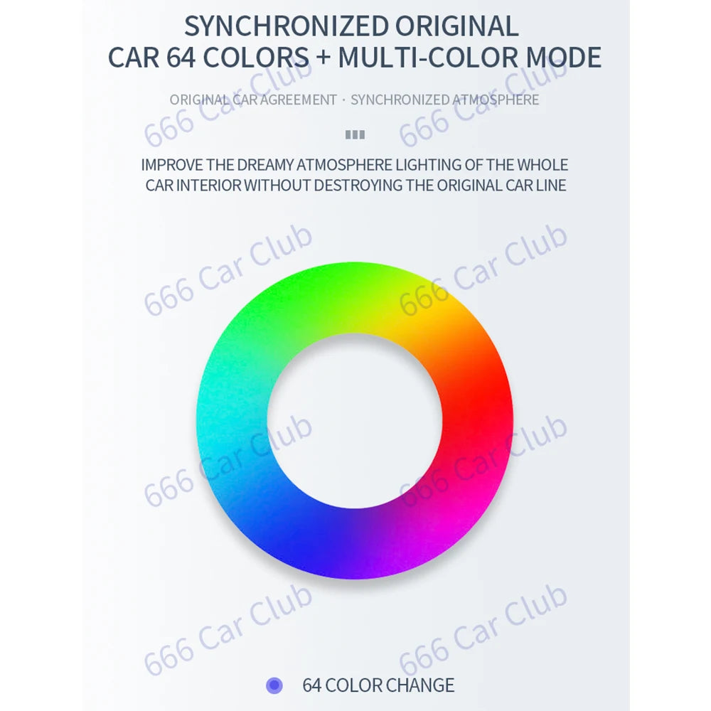 64 Colour Ambient Light LED Speaker Cover For Mercedes Benz W167 GLE GLS GLE53 GLS63 Sunroof lamp Seat light RGB Air Vents Refit