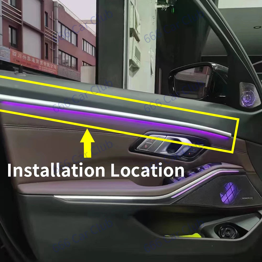 11 Colour Car Door Ambient light For BMW G20 M3 New 3 Series Interior Atmosphere Original Enhanced LED Decorative Lamp Refit Kit