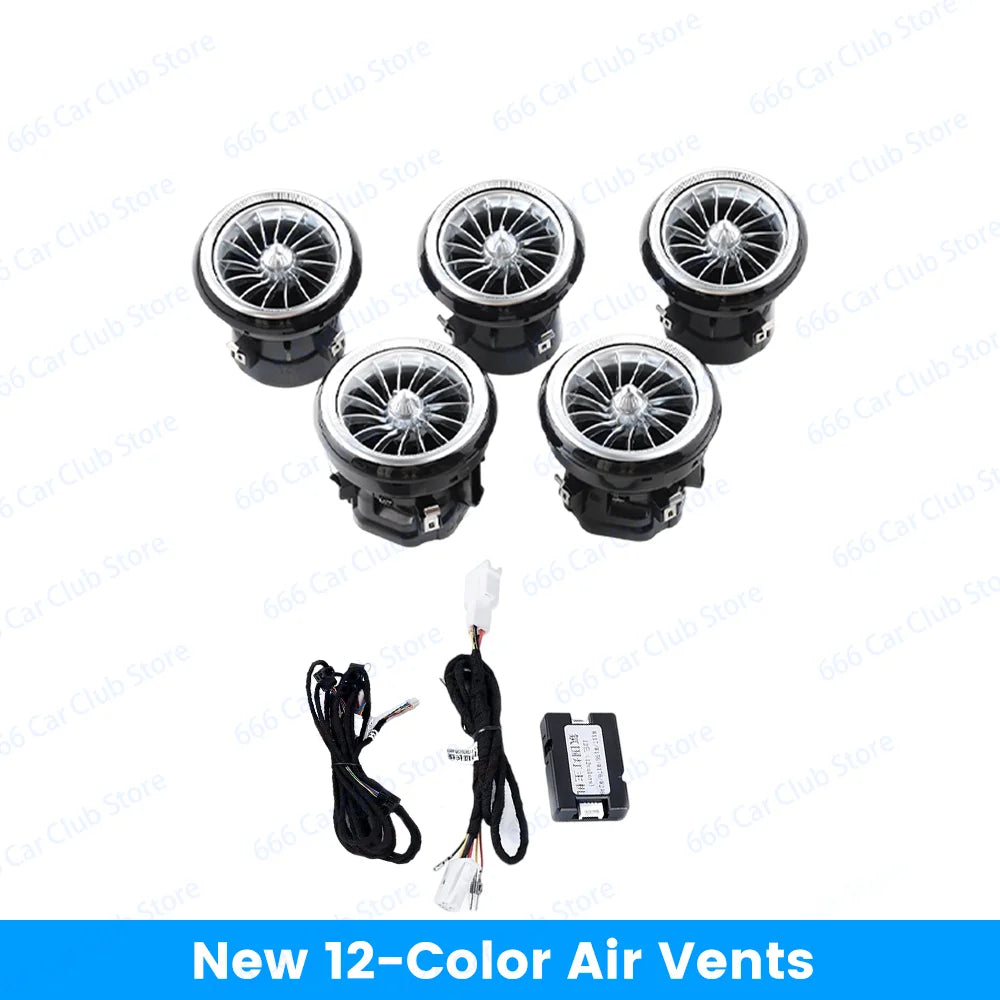 12 Colours LED Ambient Lights For Mercedes-Benz W117 W176 W156 A/CLA/GLA  A45 CLA45 LED Car LED Turbo Style Vent Decoration Lamp