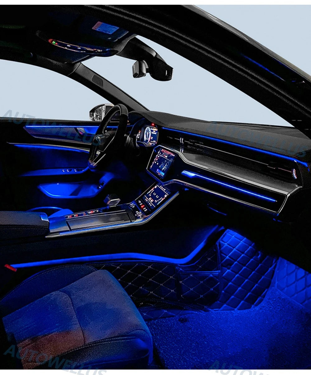 LED Ambient Light for Audi A6 A7 C8 2019-2025 Short-wheelbase 64 color dynamic Atmosphere door Lights Screen/Steering wheel