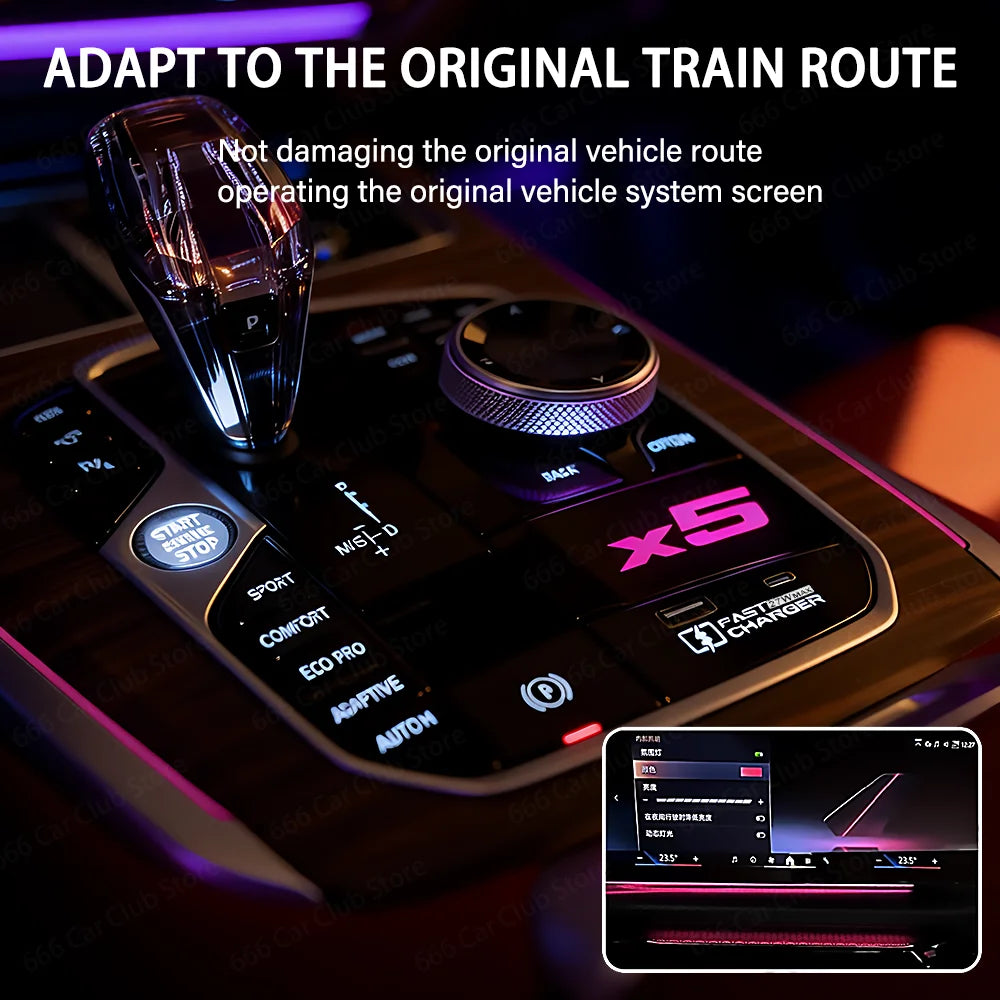 11 Color Center console luminous Expansion Dock For 3/4Series G01 G02 G05 G20 G22 G26 G28 X3 X4 X5 Car Ambient Light